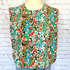 TED BAKER Nelliy Sleeveless Floral Top with Shoulder Detail—4-6